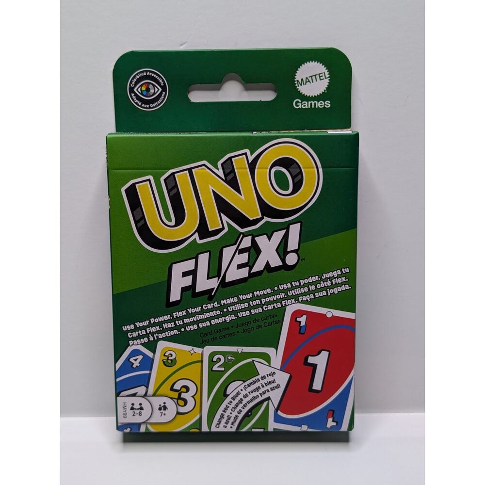 UNO Flex Card Game Mattel 2023 Family Party Game 2-8 Players Ages 7+